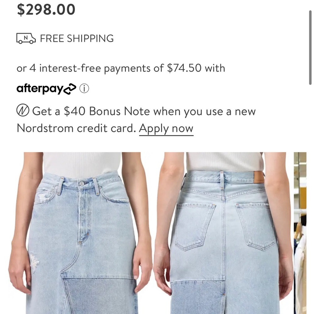 Citizens of humanity maxi denim skirt - Picture 8 of 10